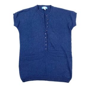 OFFICE TO SOCCER Vintage Dark Navy Sweater Vest